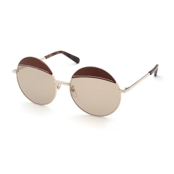NWT LOEWE UNISEX SUNGLASSES BROWN ROUND LOEWE EYEWEAR - Picture 1 of 3
